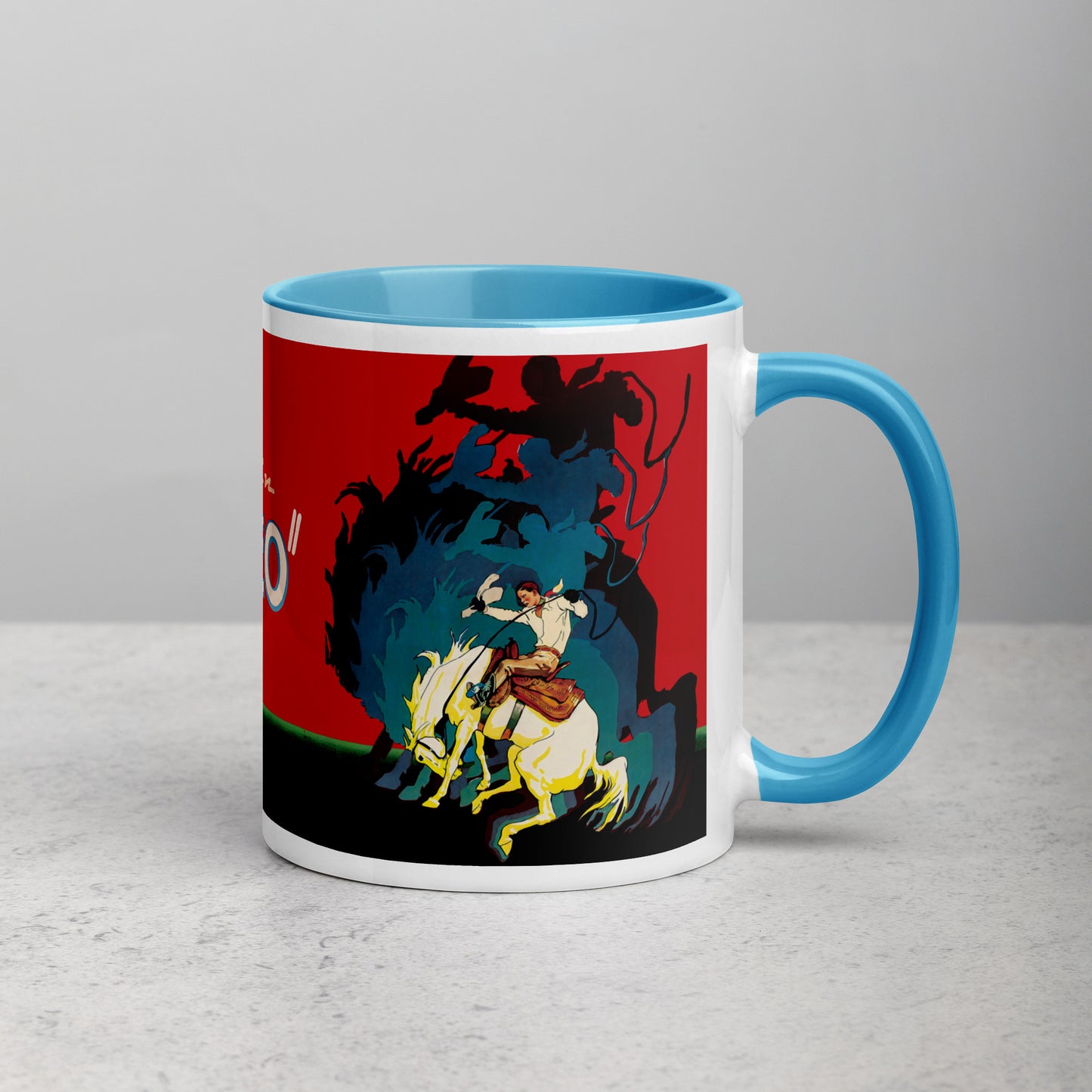 King of the Rodeo Porcelain Mug – Vintage Western Cowboy Coffee Cup