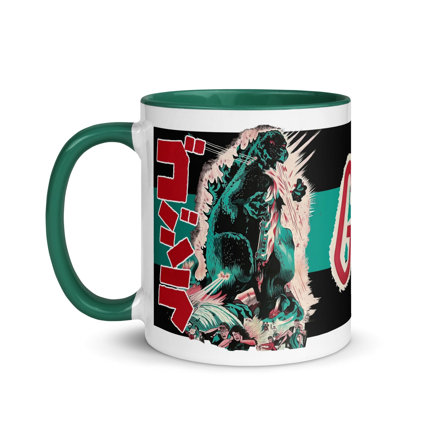 Godzilla Porcelain Mug – Vintage French Movie Poster Kaiju Coffee Cup 11oz