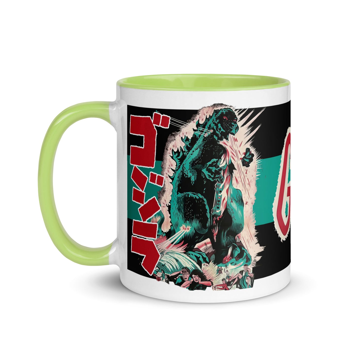 Godzilla Porcelain Mug – Vintage French Movie Poster Kaiju Coffee Cup 11oz