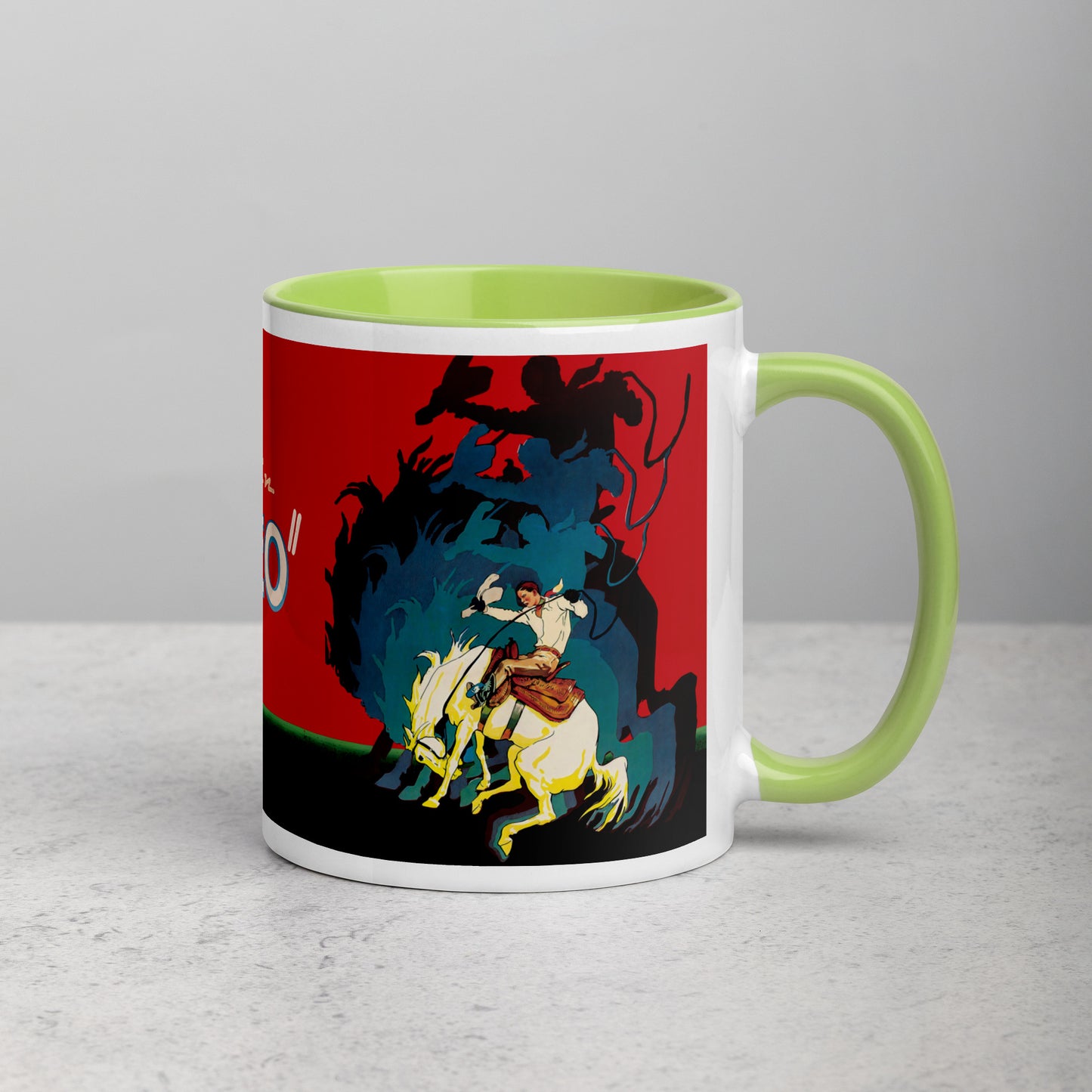 King of the Rodeo Porcelain Mug – Vintage Western Cowboy Coffee Cup