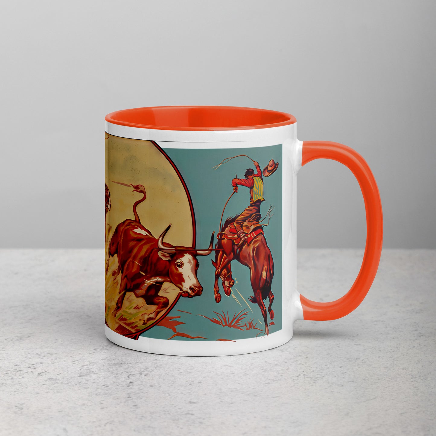 Vintage Rodeo Porcelain Mug – Red Horse Hurley Ranch Western Cowboy Coffee Cup 11oz