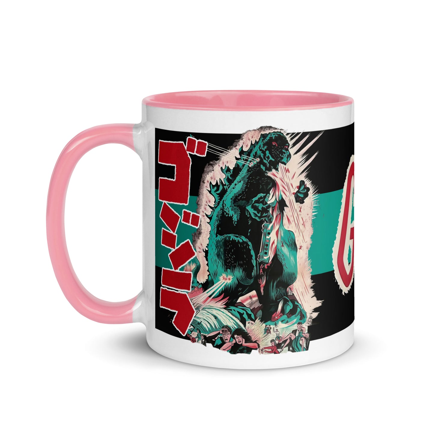 Godzilla Porcelain Mug – Vintage French Movie Poster Kaiju Coffee Cup 11oz