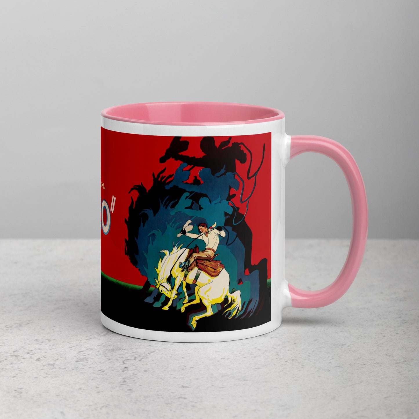 King of the Rodeo Porcelain Mug – Vintage Western Cowboy Coffee Cup