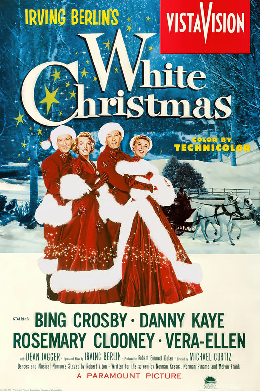 White Christmas (1954) Vintage Movie Poster – Classic Holiday Film Art
