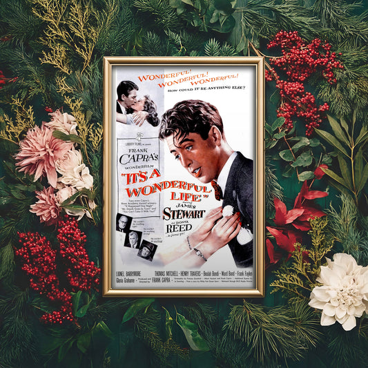 It’s a Wonderful Life Vintage Movie Poster • Classic 1946 Holiday Film Print • Frank Capra Christmas Wall Art