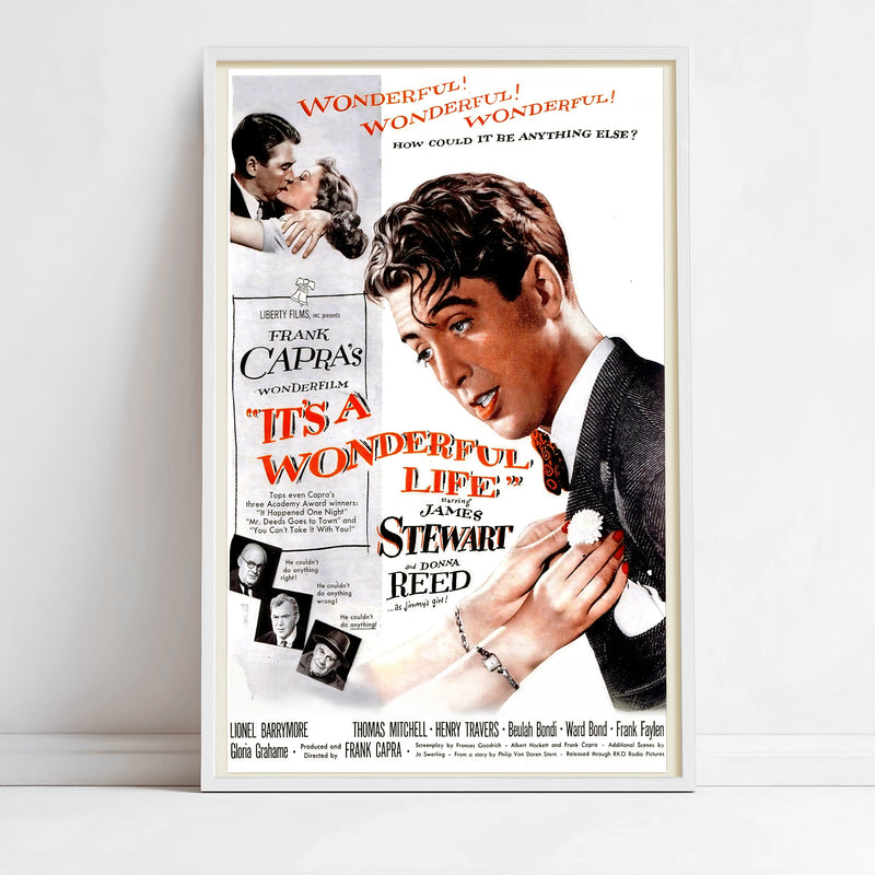 It’s a Wonderful Life Vintage Movie Poster • Classic 1946 Holiday Film Print • Frank Capra Christmas Wall Art
