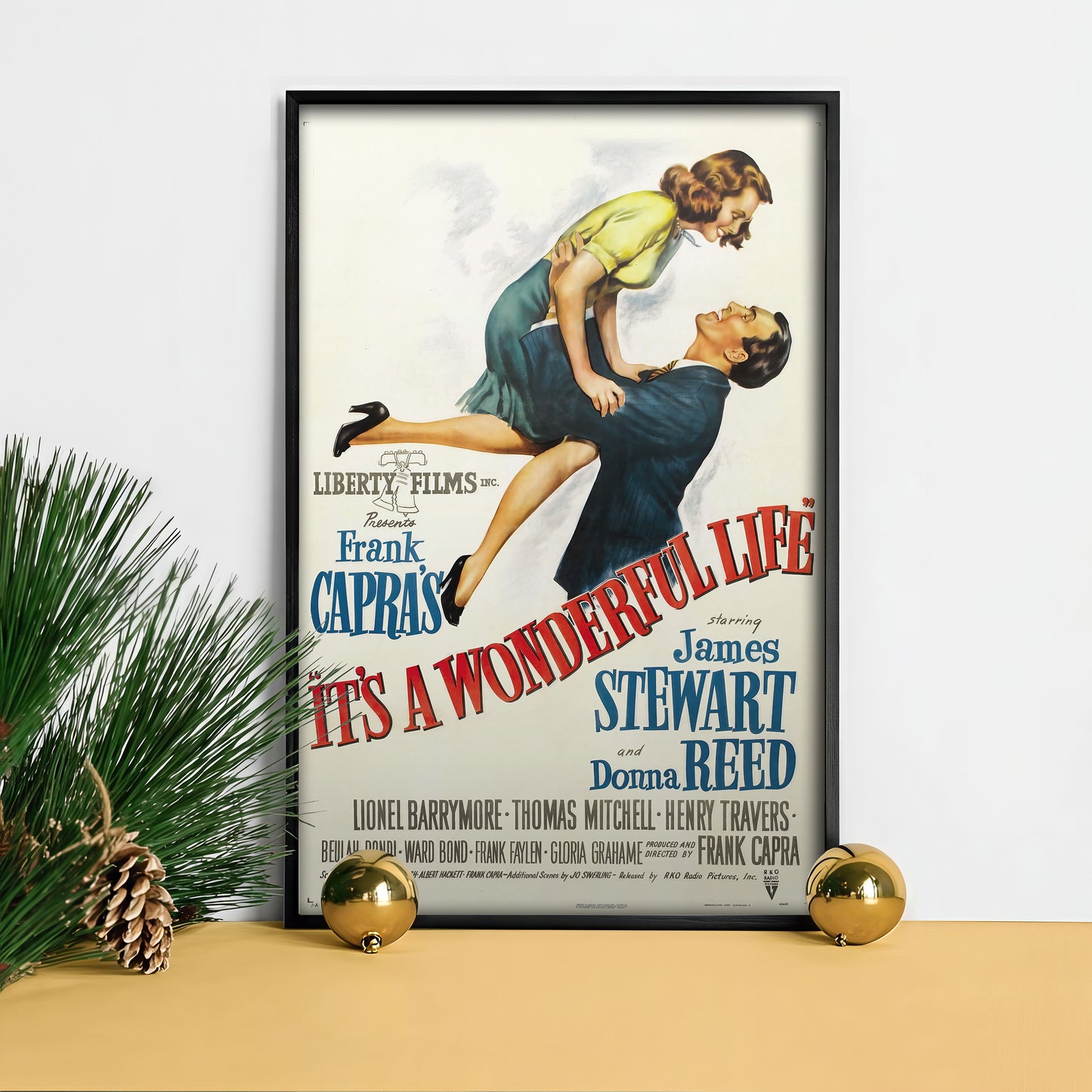 It’s a Wonderful Life Vintage Movie Poster • Classic 1946 Romantic Holiday Film Print • James Stewart & Donna Reed Wall Art